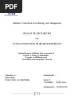 Types of Employee Trainning in Defence
