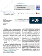 Defect Strategies For An Improved Optical Quality of Transparent Ceramics