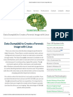 Data Dump(dd) to Create a Forensic Image with Linux