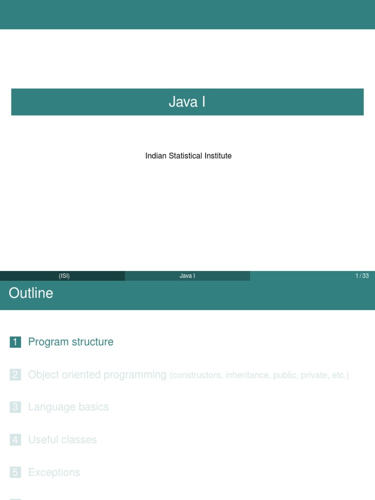 Quick Introduction To Java | PDF | Class (Computer Programming ...