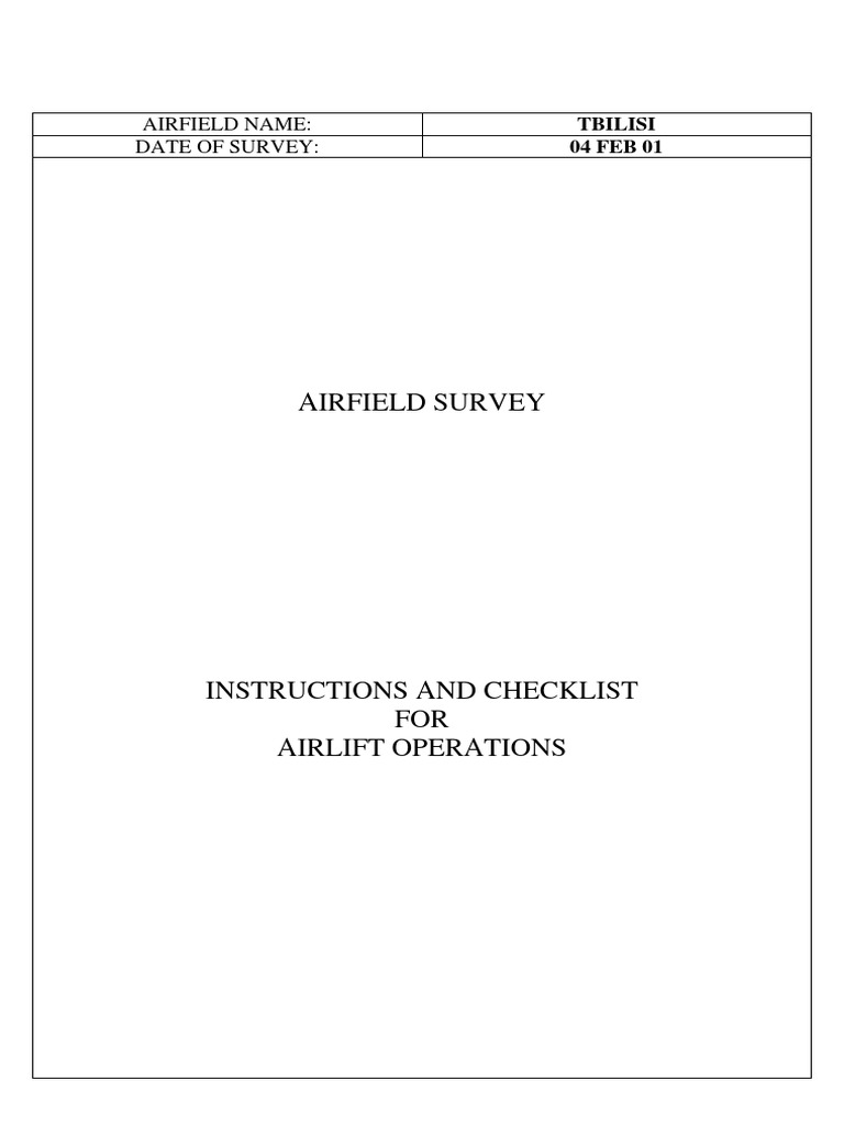 Tbilisi Airfield Survey Pdf Airport Air Traffic Control