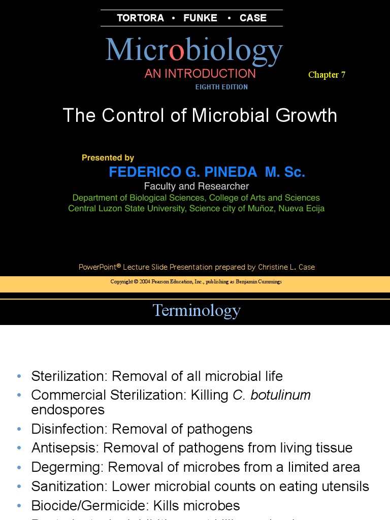 Control of Microbial Growth PDF Disinfectant Sterilization