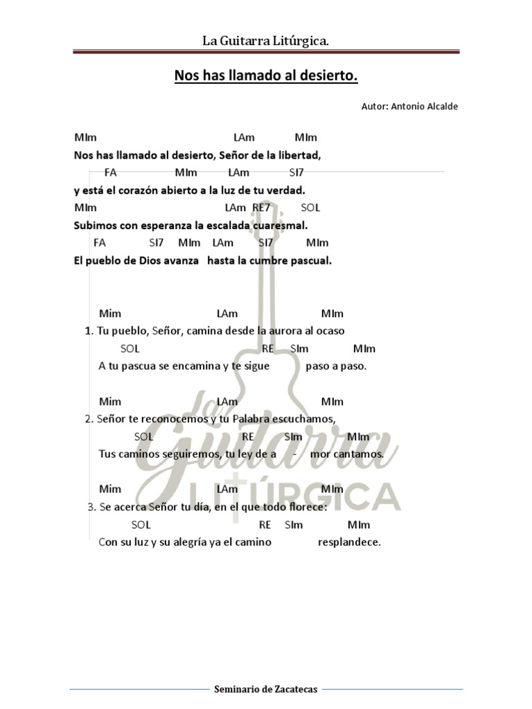 Nos Has Llamado Al Desierto PDF