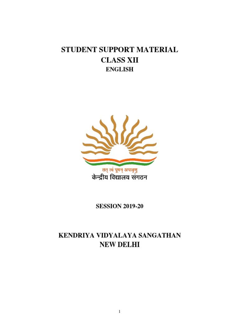 Class 12 English Support Material | PDF | Violence | Reading Comprehension