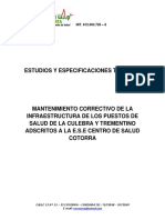 Propuesta Infraestructura de Los Puestos de Salud Cotorra