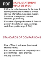 Financial Statement Analysis (Fsa)