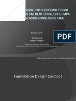 Desain Fondasi Utk Gedung Tinggi Berdasarkan SNI Geoteknik, SNI Gempa - KonsensusTABG