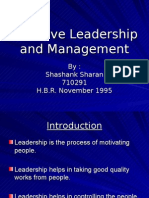 Shashank Effective Leadership and Management