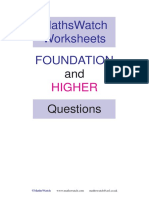 MathsWatch Worskheets PDF