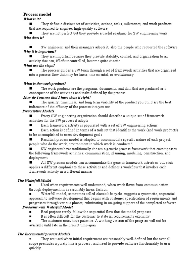 Software Process Models Guide | PDF | Software Prototyping | Software ...