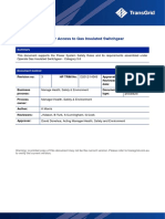 Operating Process For Access To Gas Insulated Switchgear