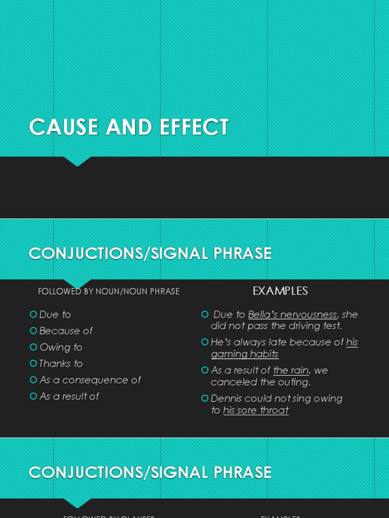 Cause and Effect | Grammar | Syntax