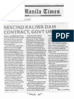 Manila Times, Feb. 10, 2020, Rescind Kaliwa Dam Contrct, Govt Urged PDF