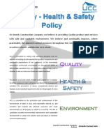UCC Safety and Quality Policy