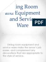 Dining Room and Equipment and Service Ware