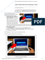 Cara Mengatasi Masalah Default Boot Device Missing or Boot Failed Lenovo