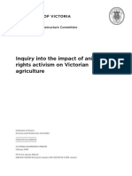 Report Into The Impact of Animal Activisim On Victorian Agriculture