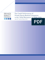 Credit Performance of Private Equity Backed Companies in Great Recession