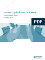 Preqin Private Equity Investor Survey Oct2010