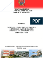 Sulawesi Selatan RPJMD 2013 2018 PDF