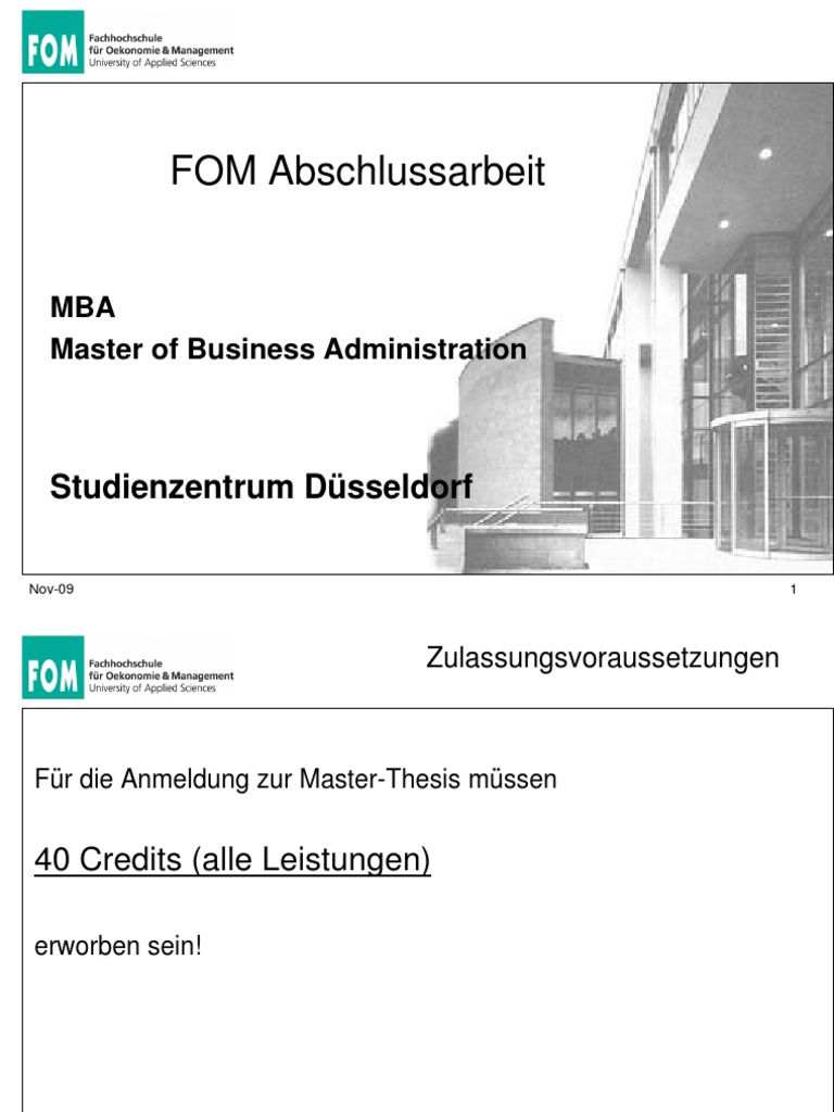 Fom Master Thesis Info