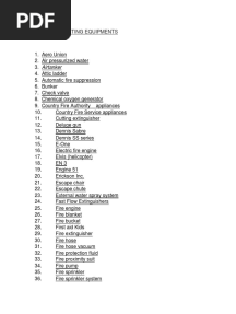 List of Firefighting Equipments