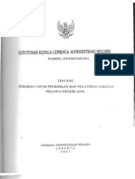 Pedoman Umum Diklat Jabatan PNS 193 2001