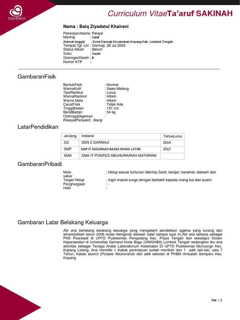 Cv Taaruf