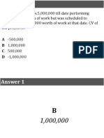 Earned value analysis questions and answers