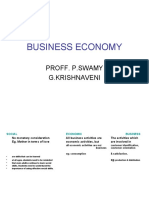 Business Economy: Proff. P.Swamy G.Krishnaveni