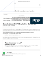 Exports Under GST - How To Use Bond or LUT