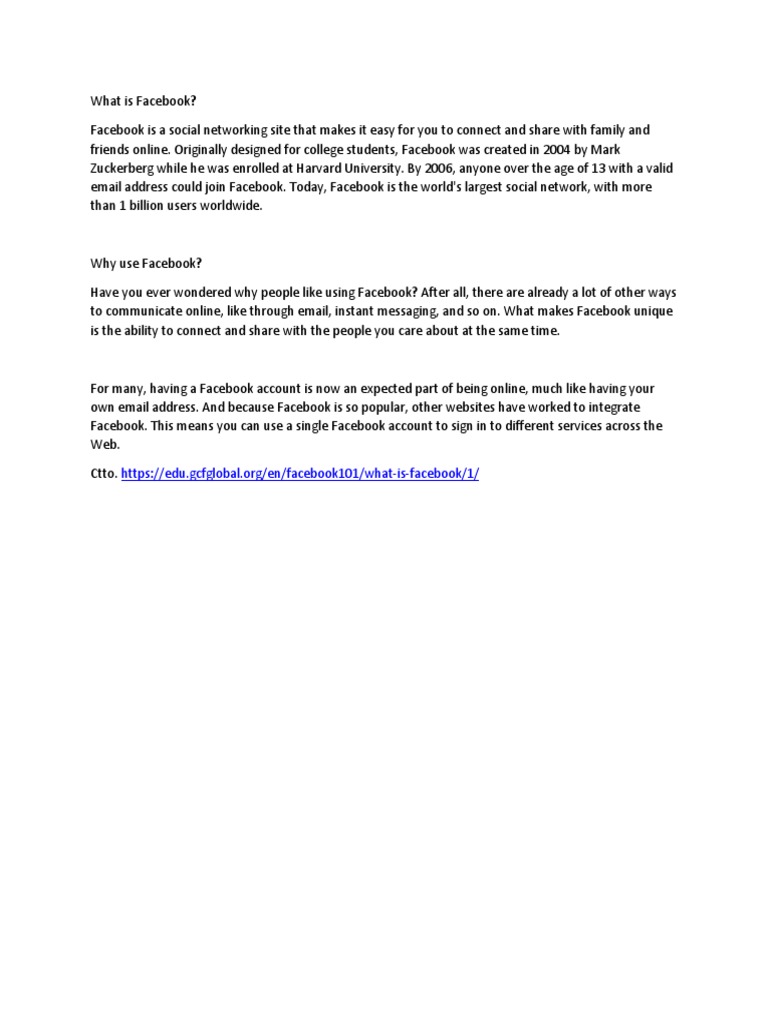 What Is Facebook | PDF