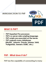 8.7 Introduction To PHP