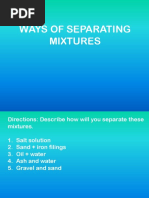 Ways of Separating Mixtures