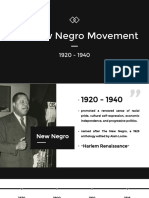 The New Negro Movement of the 1920s-1940s