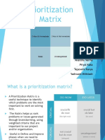 Prioritization Matrix