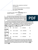 Agricultural Leasehold Contract