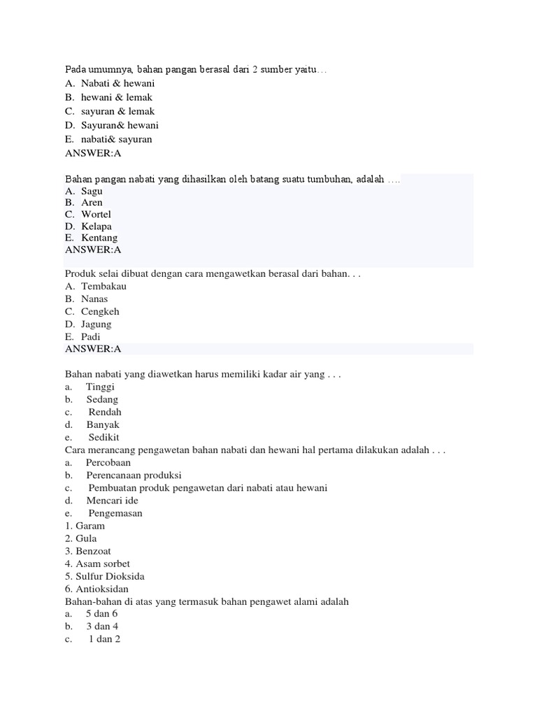 Soal Ulangan Harian