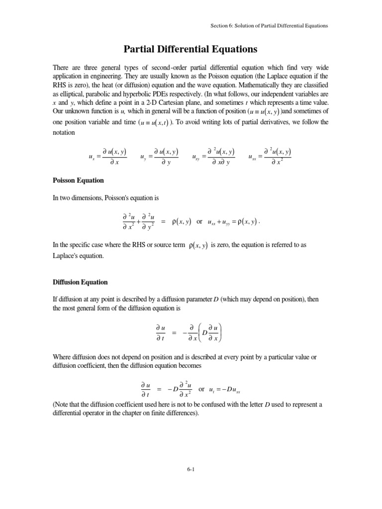 Partial Differential Equations | PDF | Partial Differential Equation ...
