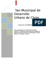 Plan Municipal de Desarrollo Urbano de Choix 2014