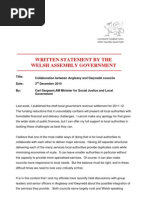 Written Statement by the Welsh Assembly Government