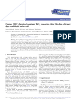Athar Porous (001) - Faceted Anatase TiO2 Nanorice Thin Film For Efficient