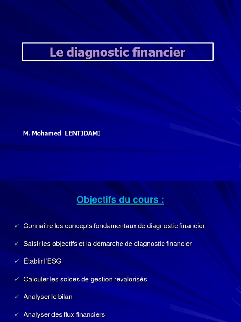 Diagnostic financier : concepts et outils | PDF | Fonds de roulement ...