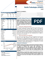 Sterlite Technologies (STEOPT) : Growth Delayed Long Term Growth Intact