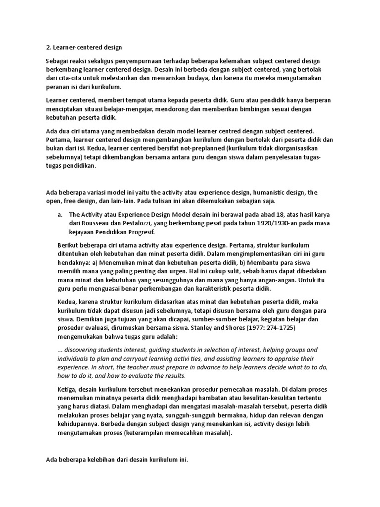 Learner Centered Design Pdf