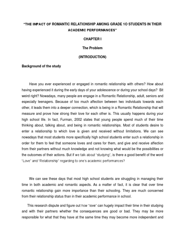 Impact of Romantic Relationships on Grades | PDF | Romance (Love ...