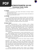 Download Laporan Spektrofotometri UV-VISi Penetapan Sulfat by -Adly Dany Decefive SN44640044 doc pdf