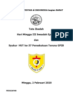 Tata Ibadah HUT Ke-37 Pelkat PT GPIB-2