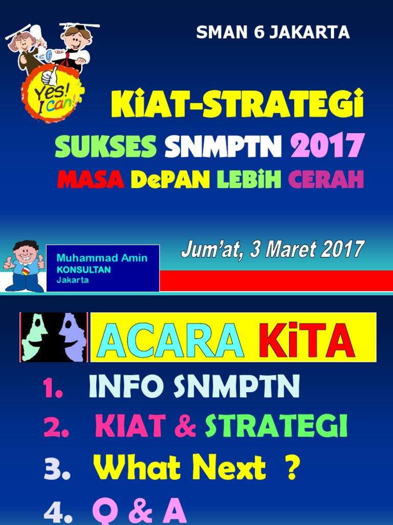 Temu Siswa Ortu Sman 6 31 Xii Strategi Snmptn 2017 3 Maret 2017