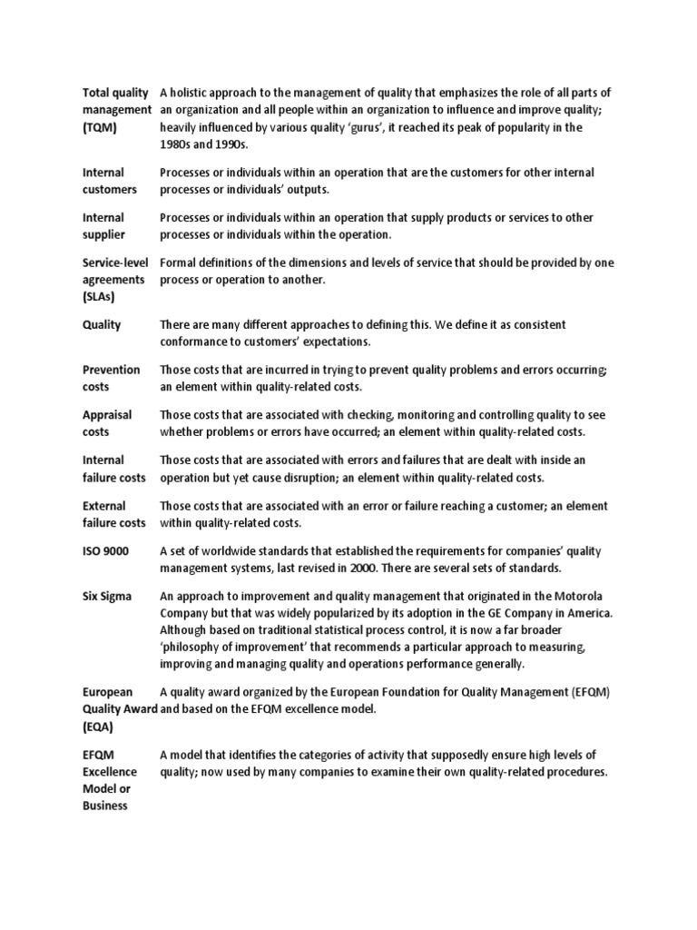 Understanding Total Quality Management | PDF | Quality Management ...